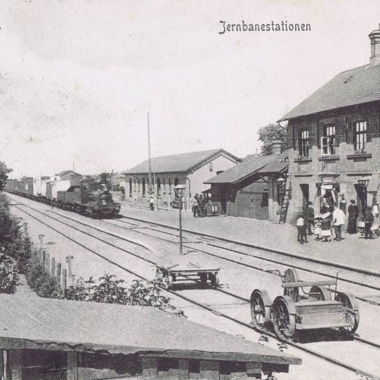 Billede af den første station i Brønderslev