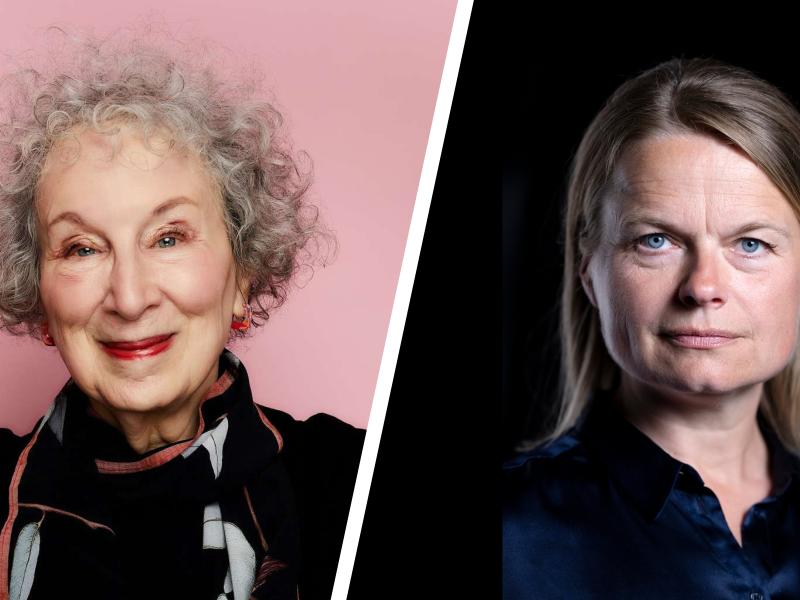 Margaret Atwood og journalisten Lotte Folke